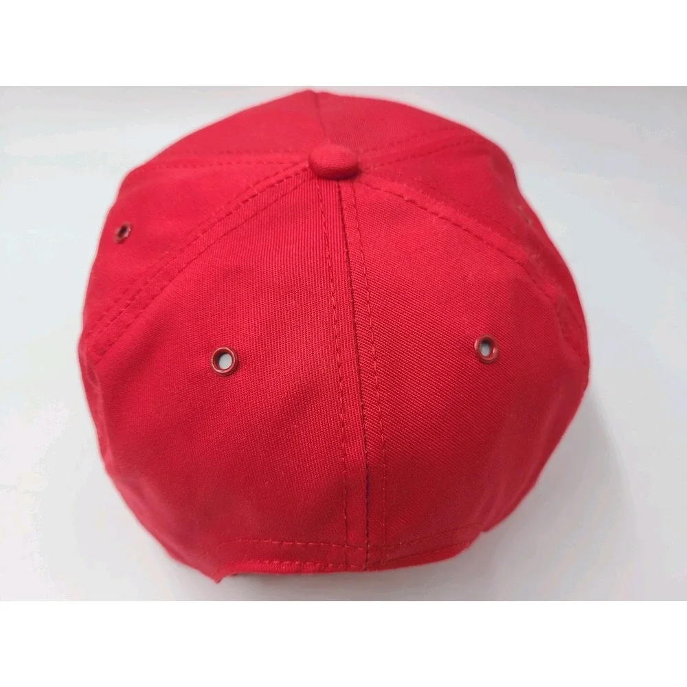 Vintage Budweiser Team Russell Snapback Hat Cap Bud Beer 80s Men Made in USA Red